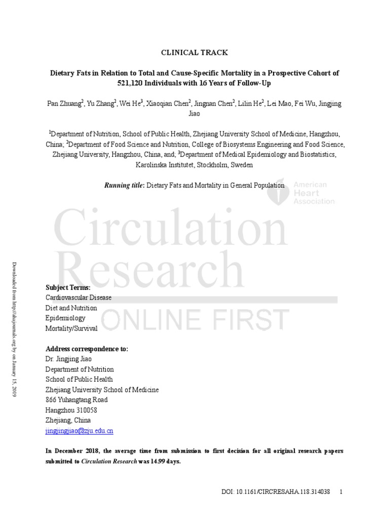 Zhuang2019 PDF | PDF | Saturated Fat | Diet & Nutrition