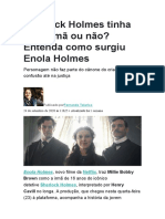 Sherlock Holmes Tinha Uma Irmã Ou Não