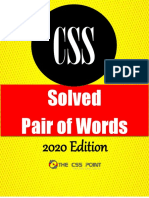 CSS Solved Pair of Words Edition 2020 Updated PDF