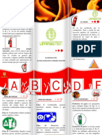 Folleto Tipos de Fuego y Extintores