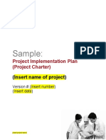 Sample:: Project Implementation Plan (Project Charter)