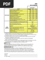 2020 NDT Fee Schedule AMT