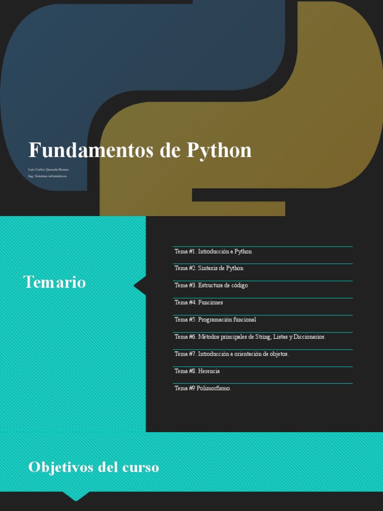 Temas 1-2 | PDF | Python (lenguaje de programación) | Lenguaje de ...