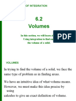 6.2 Volumes: Applications of Integration