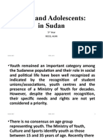 Youth and Adolescents: in Sudan: 5 Year Reed, Auw