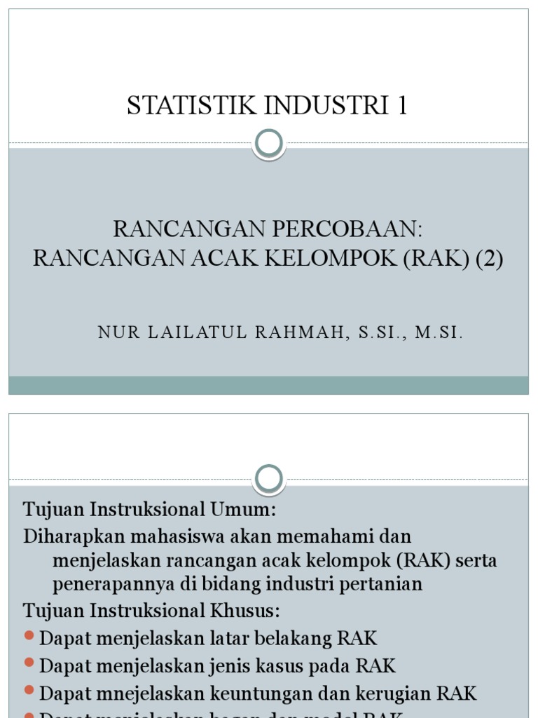 Modul 10 II Rancob Rancangan Acak Kelompok 2 | PDF | Metode & Bahan ...