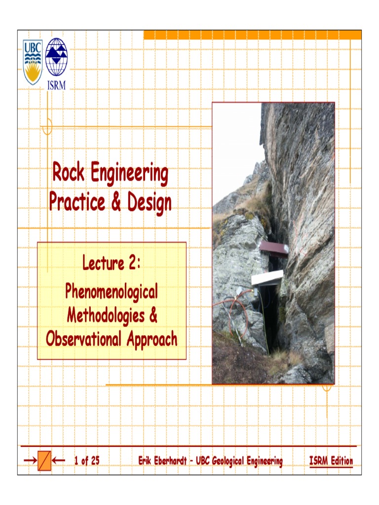 Phenomenological Methods in Rock Engineering | PDF | Fracture | Science