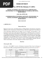 Manila Bankers' Life Insurance Corp. vs. CIR, GR Nos. 199729-30 & 199732-33 Dated February 27, 2019 PDF