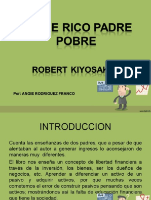 Presentación Padre Rico Padre Pobre | PDF | Educación financiera |  Aprendizaje
