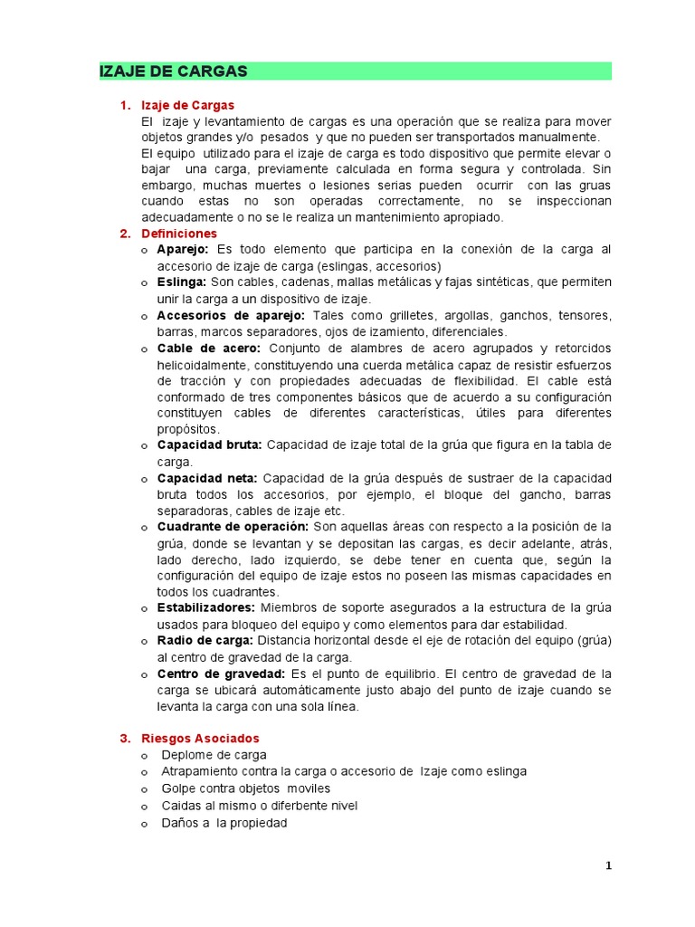 Izaje de Cargas, y Zanjas | PDF | Excavación (Arqueología) | Grúa (máquina)