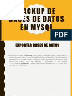 Backup de Bases de Datos en Mysql PDF