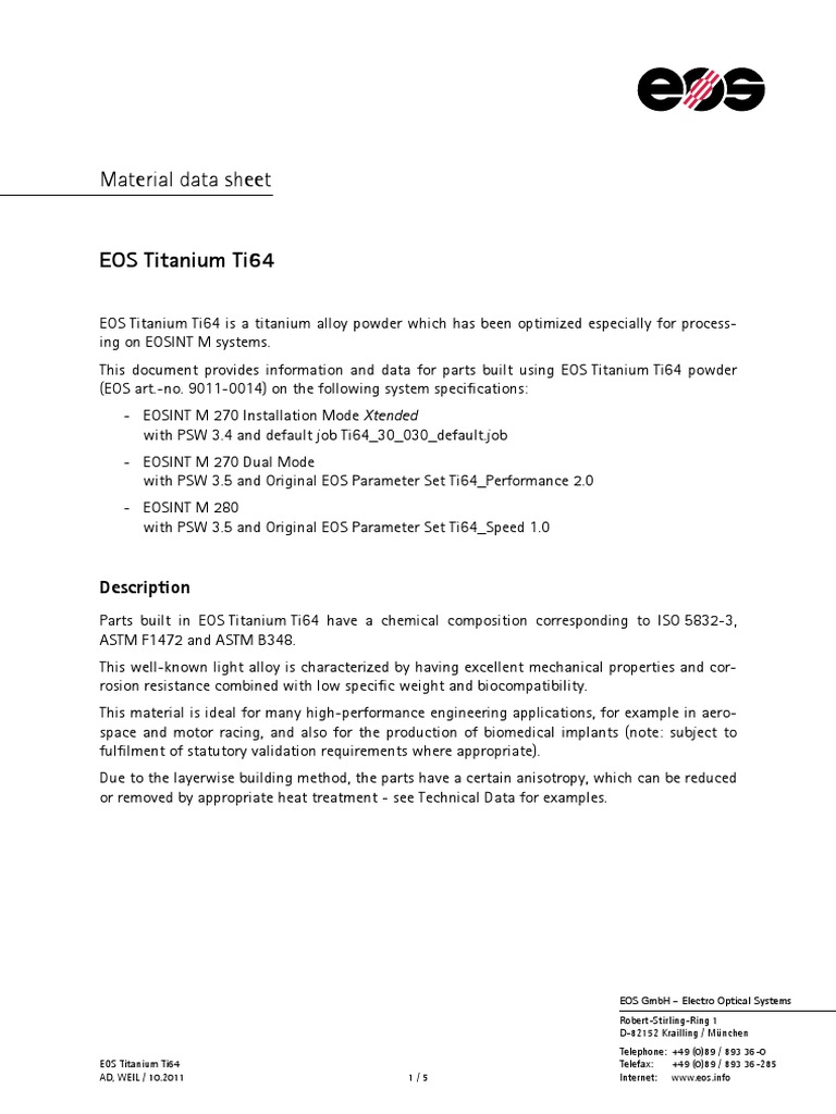 Ti64 PDF | Download Free PDF | Titanium | Materials Science