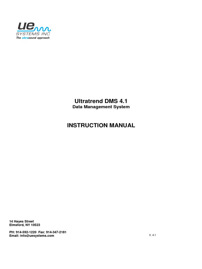 Ultratrend DMS 4.1 Instruction Manual | PDF | Computer File | Microsoft ...