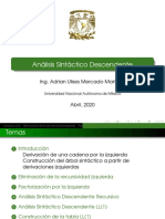 Analisis Sintactico Descendente