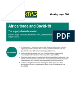Africa Trade and Covid 19: The Supply Chain Dimension