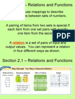 Section 2.1 - Relations and Functions: Relation
