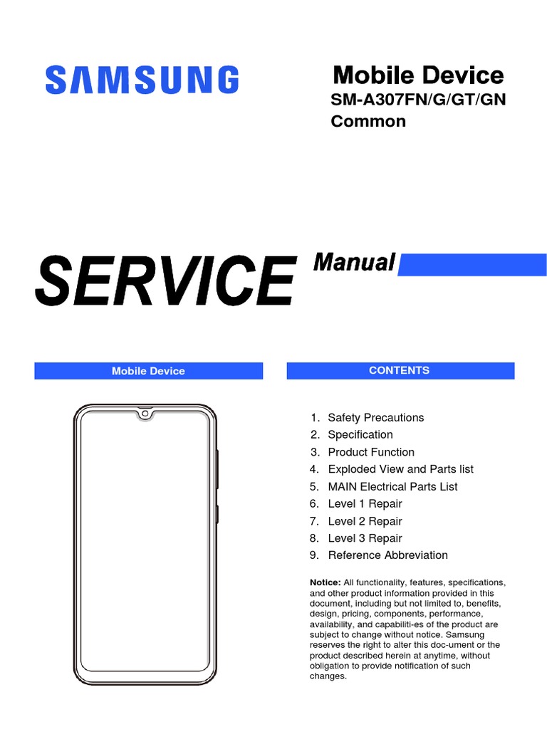 Samsung SM-A307FN - G - GT - GN Service Manual PDF | PDF ...