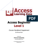 Access 2013 Beginner Level 1 Adc PDF