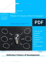 Lesson 2 Patterns of Concept (Or Idea) Development: Unit 8: The Concept Paper