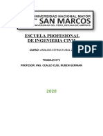 Trabajo Nº1-Ing. Ccallo Cusi, Ruben German - Analisis Estructural 2