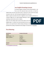 Business English Greetings PDF