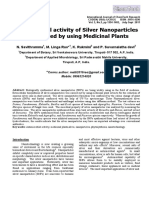 Antimicrobial Activity of Silver Nanoparticles Synthesized Using Medicinal Plants