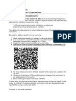 To All Our Valued Concessionaires:: 4. Scan The QR Code and Answer Required Questions (INVOICE COUNTERING LOG)