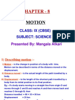 Chapter - 8 - Motion - Class Ix - Cbse - Science
