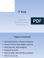 IT Risk: Presented By: Kapal Mani Gyawali Suman Shrestha