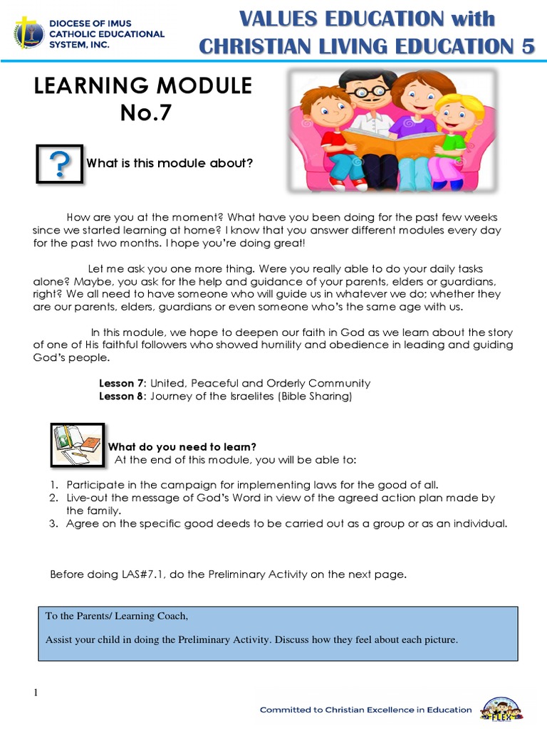 Values Education: Community Engagement Module | PDF | Prayer | Community