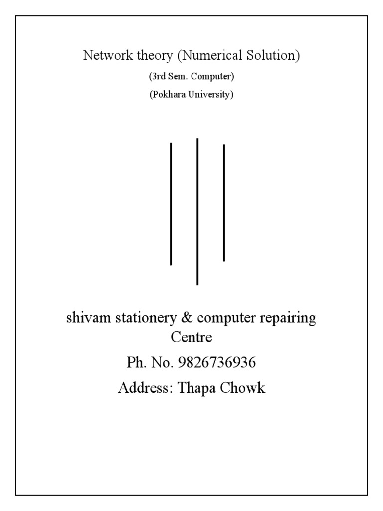 Numerical Solutions in Network Theory | PDF | Teaching Methods ...