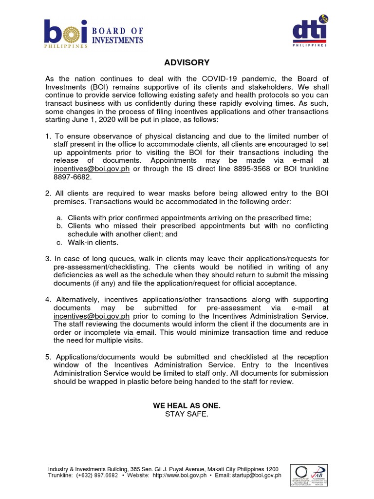 Advisory: We Heal As One | PDF | Computing | Business