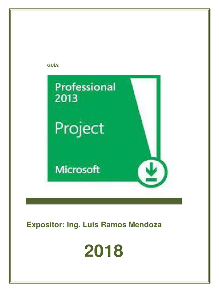 Configuración de MS Project 2018 | PDF | Ventana (informática) | Software