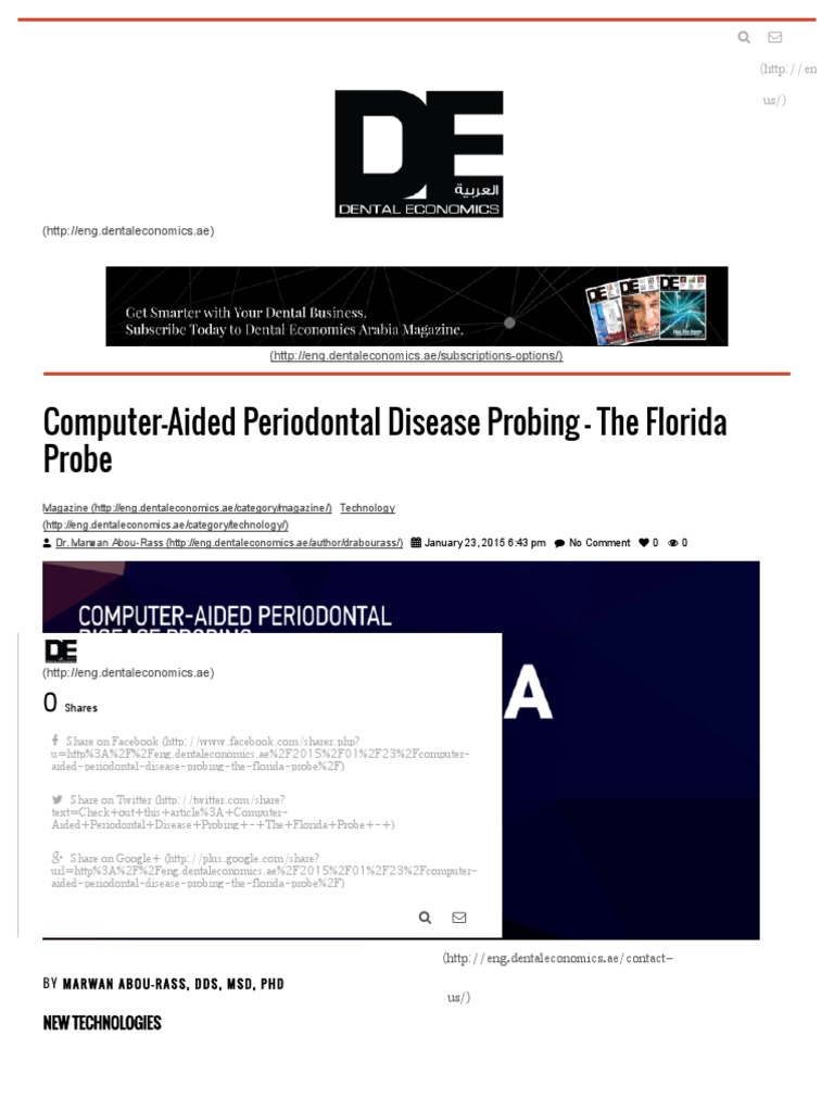Florida Probe: Advancing Periodontal Care | PDF | Periodontology ...
