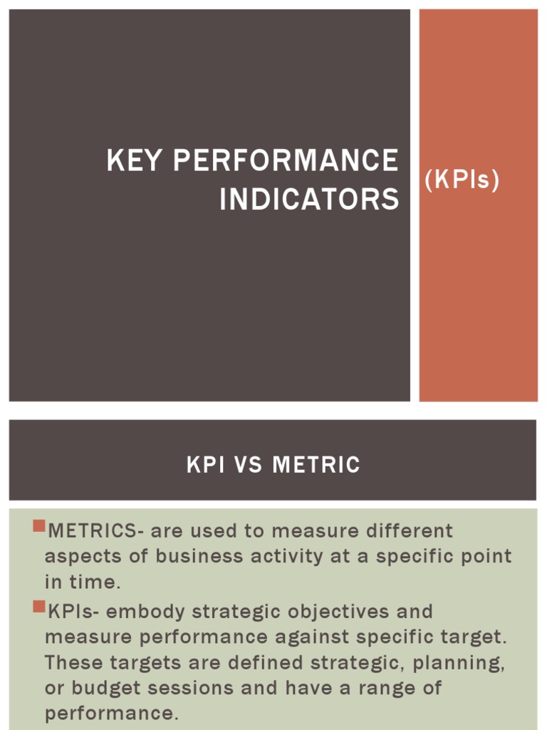 Understanding Key Performance Indicators Types of KPIs and Why