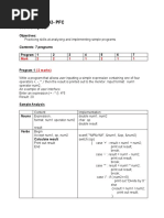 Subject: PRF192-PFC Workshop 02: Objectives