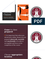 Etiquette For Online Classes: College of Computer Studies and Engineering