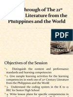 Walkthrough of The 21 Century Literature From The Philippines and The World