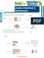 Fracciones Propias e Impropias para Tercer Grado de Primaria