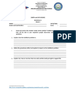 Earth and Life Science: Worksheet 1 Week 1