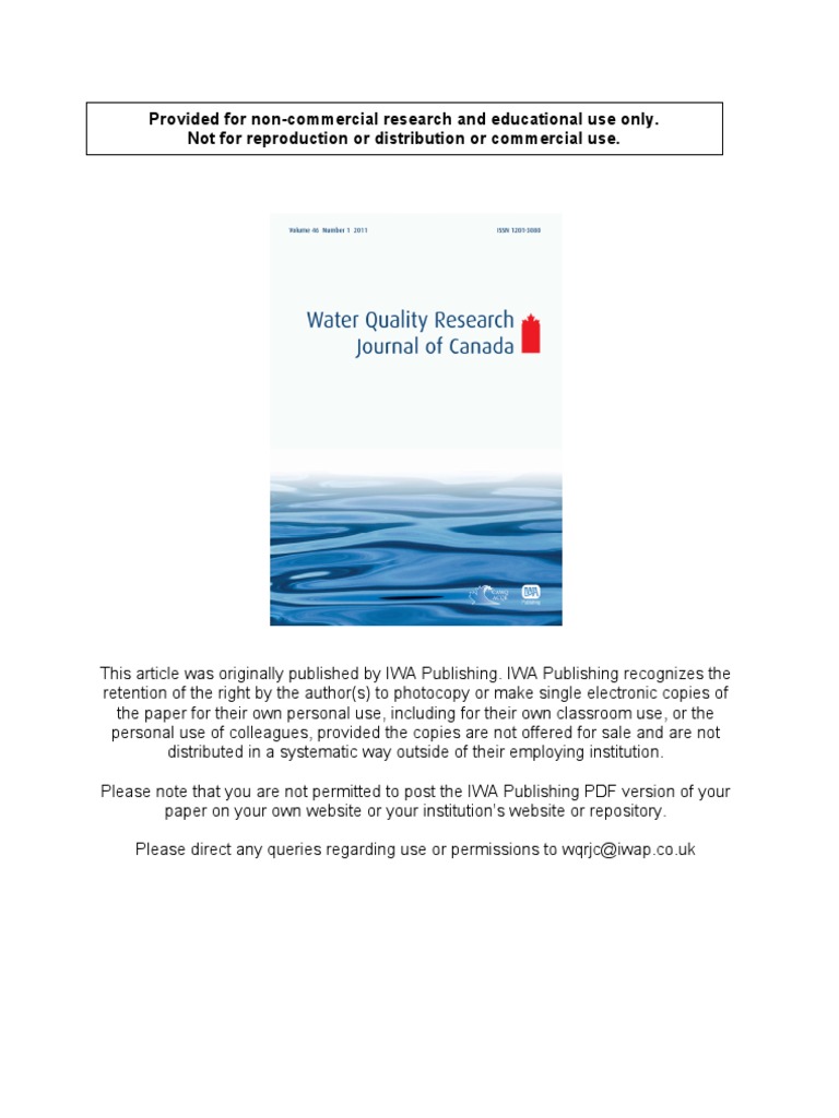 Optimization of A2O BNR Processes Using PDF | PDF | Sewage Treatment ...