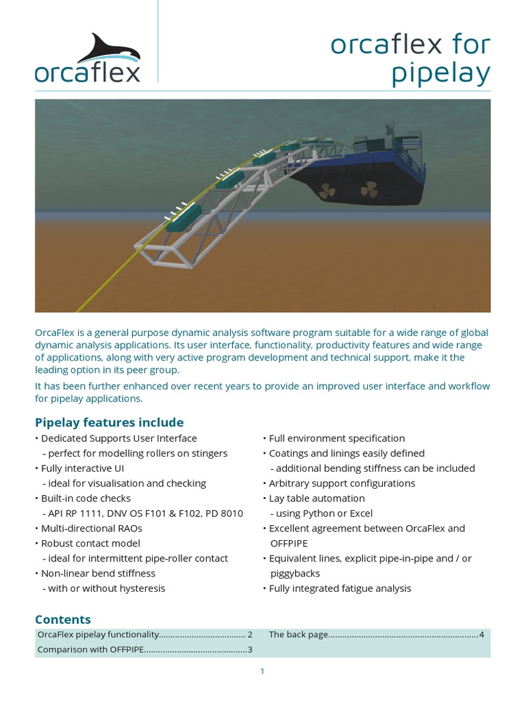 OrcaFlex Pipelay Functionality Overview | PDF | Application Programming ...