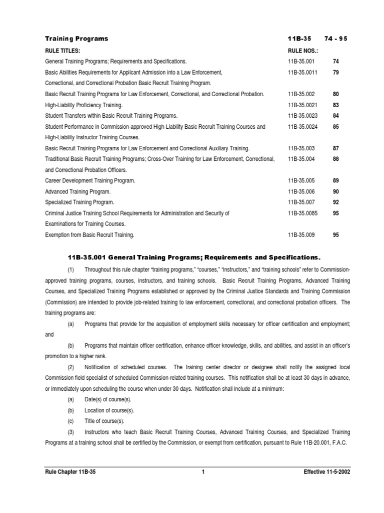 FDLE Training PDF Recruit Training Test (Assessment)