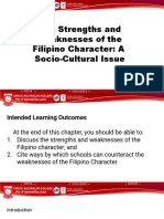 The Strengths and Weaknesses of The Filipino Character: A Socio-Cultural Issue