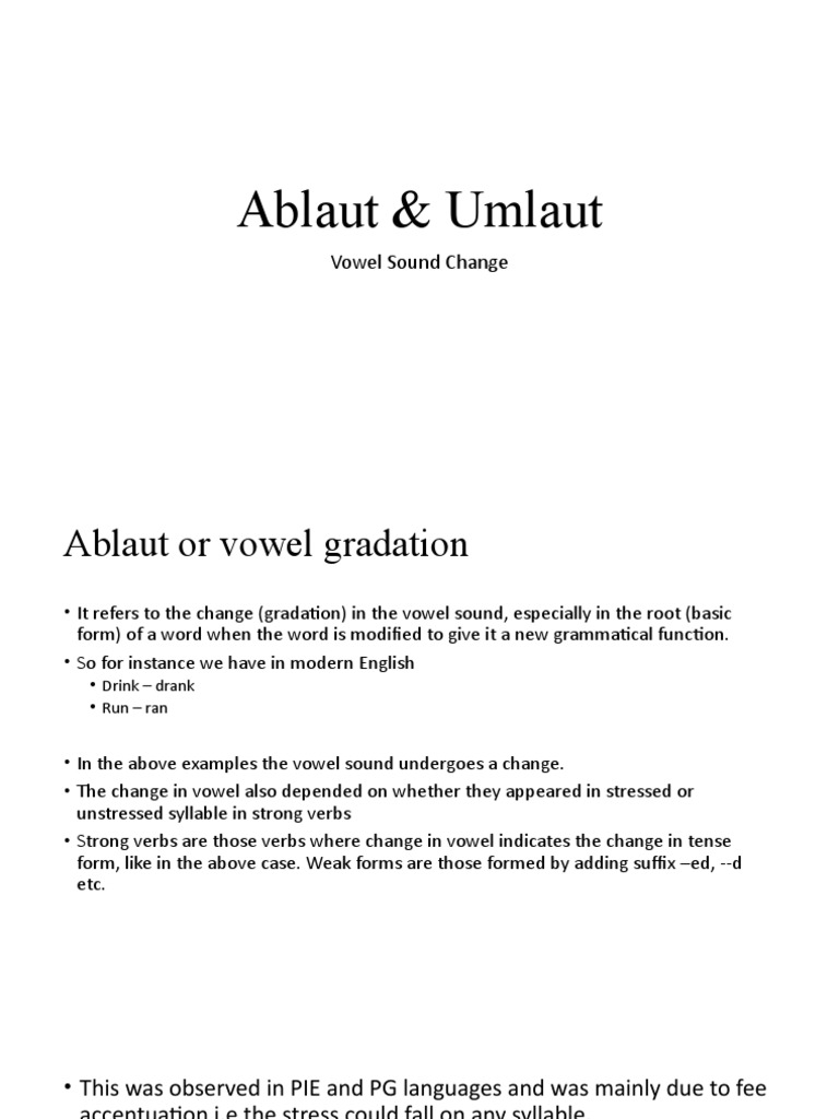 Ablaut Umlaut Pdf
