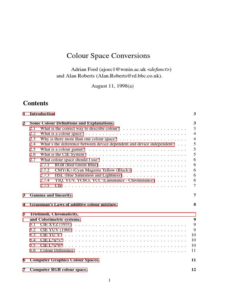 Understanding Colour Space Conversions | PDF | Rgb Color Model ...