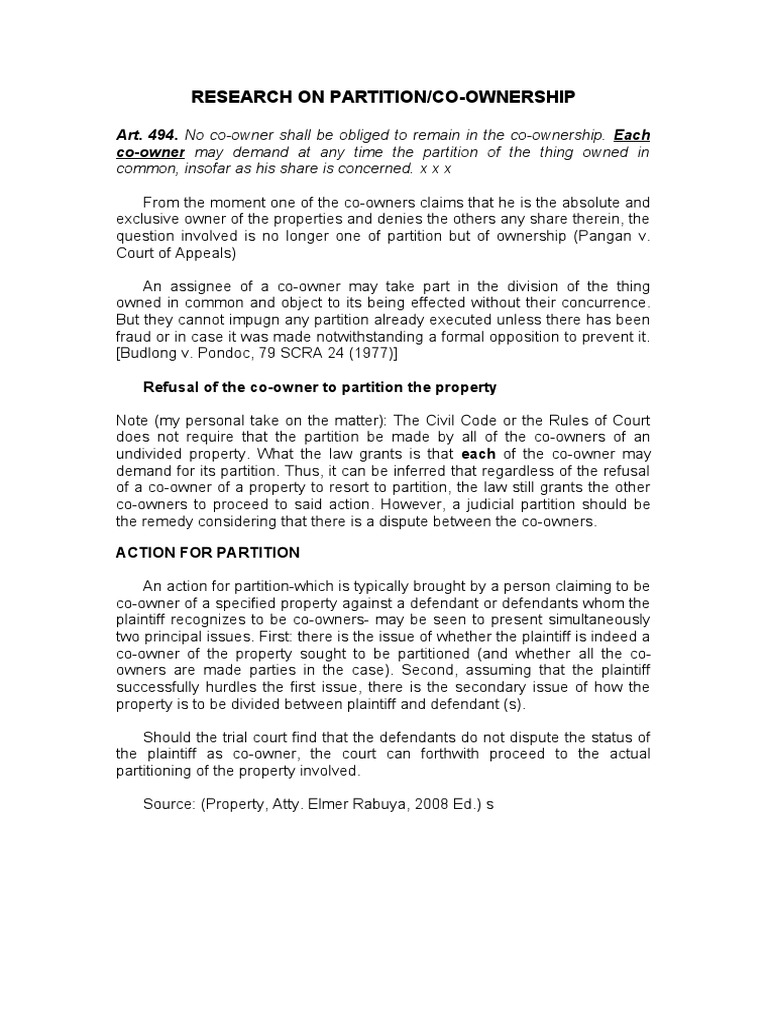 Research On Partition | PDF