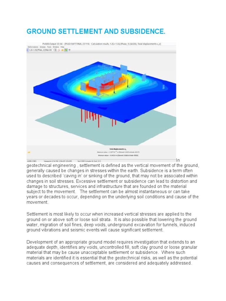 Ground Settlement vs. Subsidence Explained | PDF | Geotechnical ...