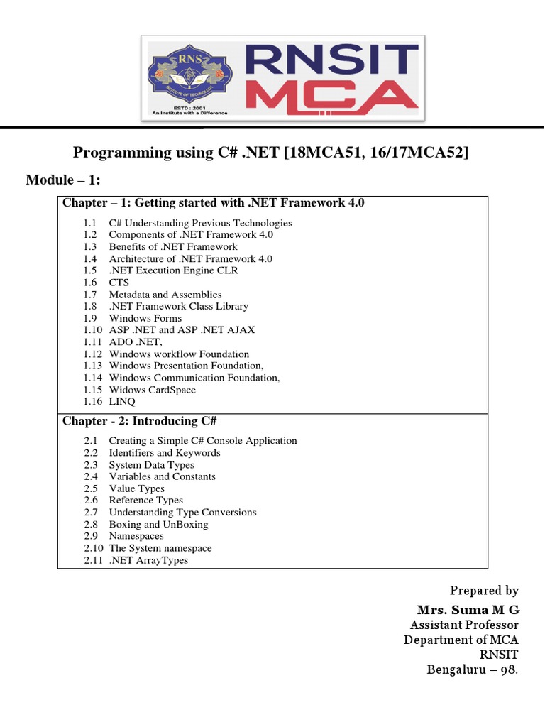 C# and .NET Framework Overview | PDF | Language Integrated Query | C ...