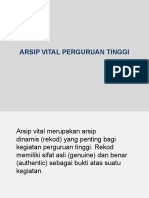 ARSIP VITAL PERGURUAN TINGGI Oleh DRA - TITIK SULIYATI, MT